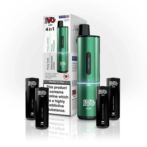 4 in 1 IVG Air 2400 Puffs Prefilled Disposable Pod Kit ( Box of 5 ) - Vaperdeals