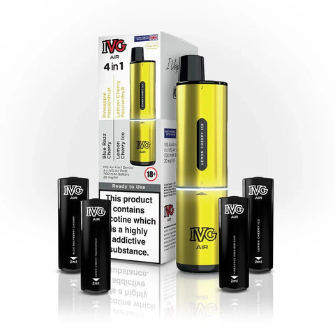 4 in 1 IVG Air 2400 Puffs Prefilled Disposable Pod Kit ( Box of 5 ) - Vaperdeals