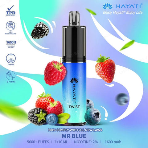 Hayati Twist 5000 Puffs Disposable Vape Pod Kit (Box of 5) - Vaperdeals