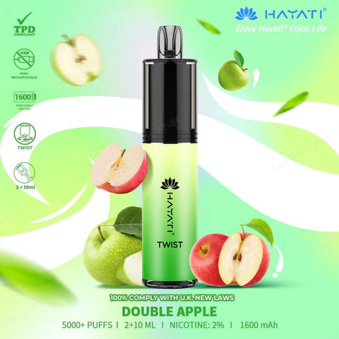 Hayati Twist 5000 Puffs Disposable Vape Pod Kit (Box of 5) - Vaperdeals