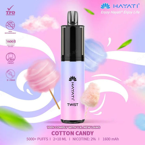 Hayati Twist 5000 Puffs Disposable Vape Pod Kit (Box of 5) - Vaperdeals