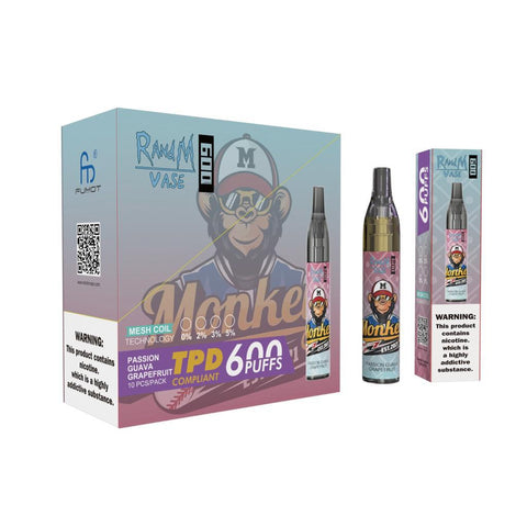 R and M Vase 600 Puffs Disposable Vape ( Box of 10 ) - Vaperdeals