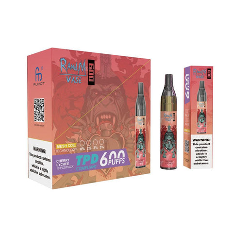 R and M Vase 600 Puffs Disposable Vape ( Box of 10 ) - Vaperdeals