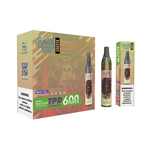 R and M Vase 600 Puffs Disposable Vape ( Box of 10 ) - Vaperdeals